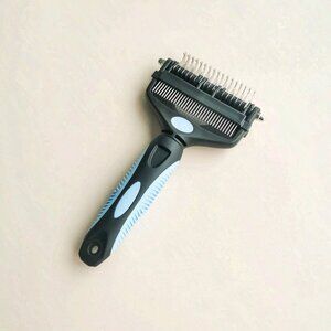 3-in-1 Pet Grooming Brush Dogs Cats Comb Cleaner Hair Remover Undercoat Rake